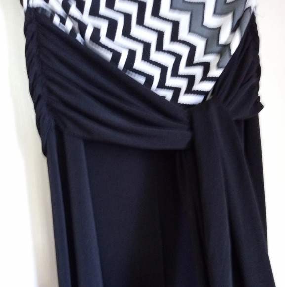 Dots Chevron strapless wide leg jumpsuit women's size small - Picture 6 of 7